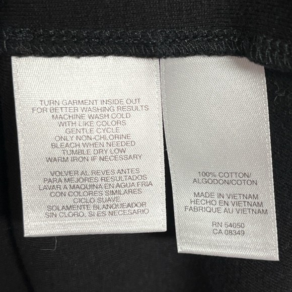 Jones New York Signature Petite Solid Black Long Sleeve Shirt Size M Essential - Picture 4 of 4